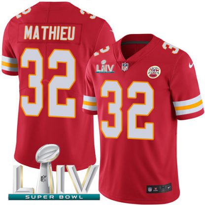 Nike Kansas City Chiefs #32 Tyrann Mathieu Red Super Bowl LIV 2020 Team Color Youth Stitched NFL Vapor Untouchable Limited Jersey
