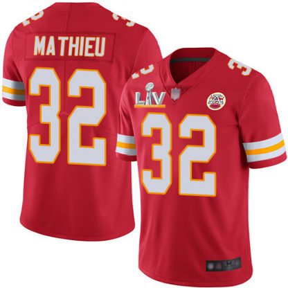 Nike Kansas City Chiefs #32 Tyrann Mathieu Red Team Color Men's Super Bowl LV Bound Stitched NFL Vapor Untouchable Limited Jersey