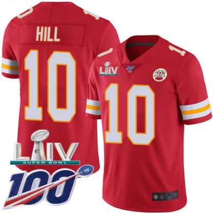 Nike Kansas City Chiefs #10 Tyreek Hill Red Super Bowl LIV 2020 Team Color Youth Stitched NFL 100th Season Vapor Untouchable Limited Jersey