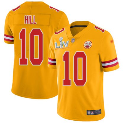 Nike Kansas City Chiefs #10 Tyreek Hill Gold Men's Super Bowl LV Bound Stitched NFL Limited Inverted Legend Jersey