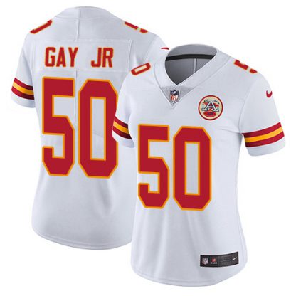 Nike Kansas City Chiefs #50 Willie Gay Jr. White Women's Stitched NFL Vapor Untouchable Limited Jersey