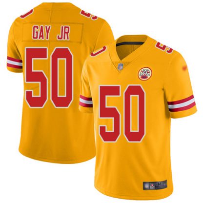 Nike Kansas City Chiefs #50 Willie Gay Jr. Gold Men's Stitched NFL Limited Inverted Legend Jersey