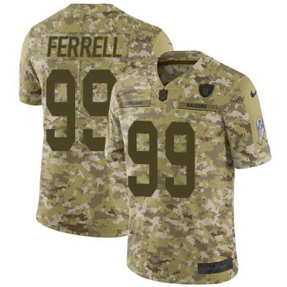 Nike Las Vegas Raiders #99 Clelin Ferrell Camo Men's Stitched NFL Limited 2018 Salute To Service Jersey