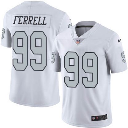 Nike Las Vegas Raiders #99 Clelin Ferrell White Men's Stitched NFL Limited Rush Jersey