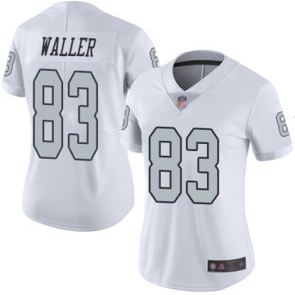 Nike Las Vegas Raiders #83 Darren Waller White Women's Stitched NFL Limited Rush Jersey