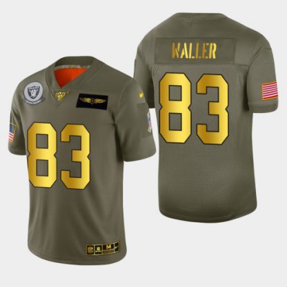 Las Vegas Raiders #83 Darren Waller Men's Nike Olive Gold 2019 Salute to Service Limited NFL 100 Jersey