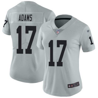 Nike Las Vegas Raiders #17 Davante Adams Silver Women's Stitched NFL Limited Inverted Legend Jersey