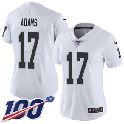 Nike Las Vegas Raiders #17 Davante Adams White Women's Stitched NFL 100th Season Vapor Untouchable Limited Jersey