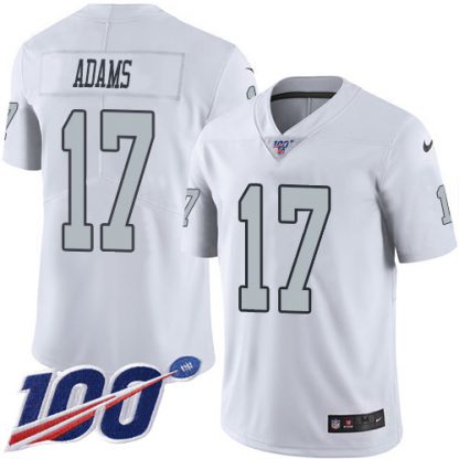Nike Las Vegas Raiders #17 Davante Adams White Men's Stitched NFL Limited Rush 100th Season Jersey