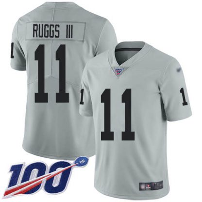 Nike Las Vegas Raiders #11 Henry Ruggs III Silver Youth Stitched NFL Limited Inverted Legend 100th Season Jersey