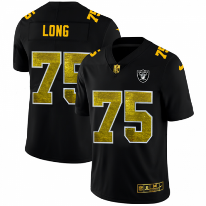 Las Vegas Las Vegas Raiders #75 Howie Long Men's Black Nike Golden Sequin Vapor Limited NFL Jersey