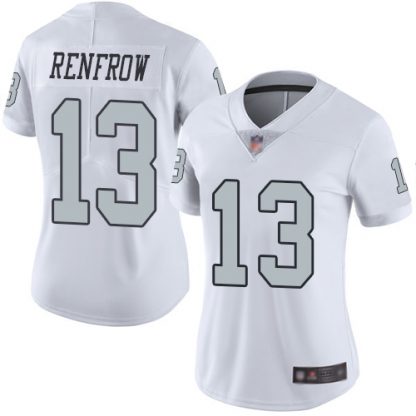 Nike Las Vegas Raiders #13 Hunter Renfrow White Women's Stitched NFL Limited Rush Jersey