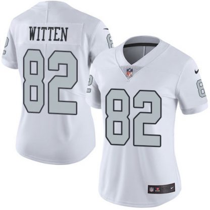 Nike Las Vegas Raiders #82 Jason Witten White Women's Stitched NFL Limited Rush Jersey