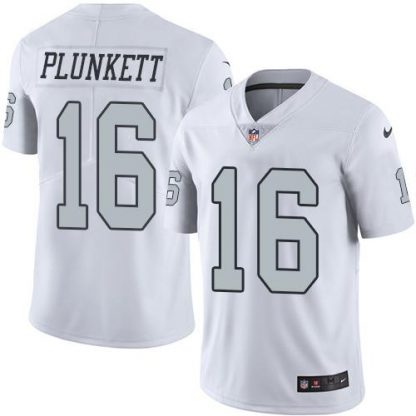 Nike Las Vegas Raiders #16 Jim Plunkett White Men's Stitched NFL Limited Rush Jersey