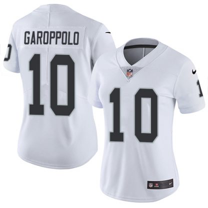 Nike Las Vegas Raiders #10 Jimmy Garoppolo White Women's Stitched NFL Vapor Untouchable Limited Jersey