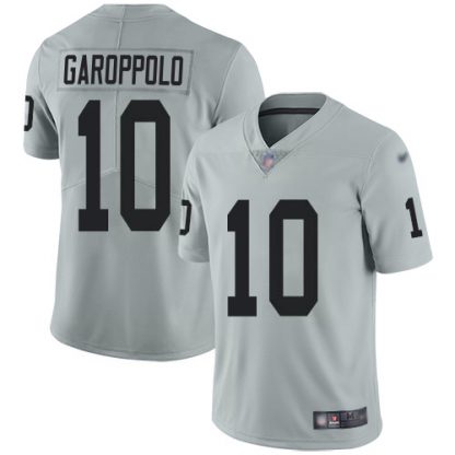 Nike Las Vegas Raiders #10 Jimmy Garoppolo Silver Men's Stitched NFL Limited Inverted Legend Jersey