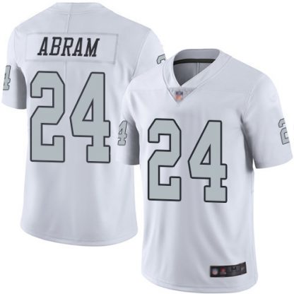 Nike Las Vegas Raiders #24 Johnathan Abram White Youth Stitched NFL Limited Rush Jersey
