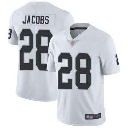 Nike Las Vegas Raiders #28 Josh Jacobs White Men's Stitched NFL Vapor Untouchable Limited Jersey