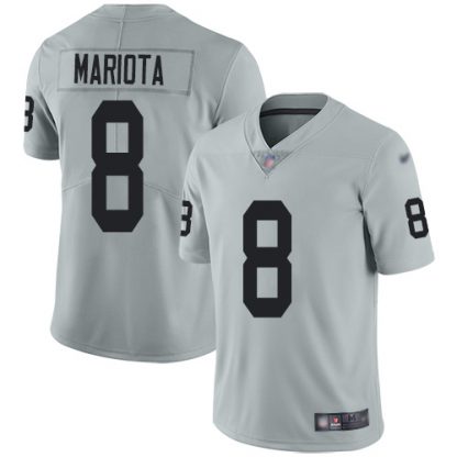 Nike Las Vegas Raiders #8 Marcus Mariota Silver Youth Stitched NFL Limited Inverted Legend Jersey