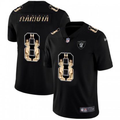 Las Vegas Las Vegas Raiders #8 Marcus Mariota Carbon Black Vapor Statue Of Liberty Limited NFL Jersey