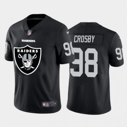 Las Vegas Las Vegas Raiders #98 Maxx Crosby Black Men's Nike Big Team Logo Vapor Limited NFL Jersey