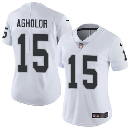 Nike Las Vegas Raiders #15 Nelson Agholor White Women's Stitched NFL Vapor Untouchable Limited Jersey