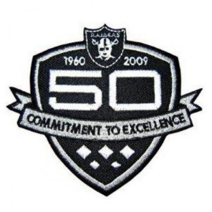 Stitched Las Vegas Las Vegas Raiders 50th Anniversary Jersey Patch