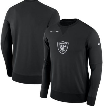 Men's Las Vegas Las Vegas Raiders Nike Black Sideline Team Logo Performance Sweatshirt