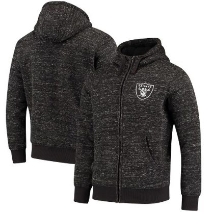 Men's Las Vegas Las Vegas Raiders G-III Sports by Carl Banks Heathered Black Discovery Sherpa Full-Zip Jacket