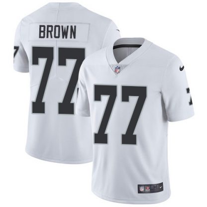 Nike Las Vegas Raiders #77 Trent Brown White Youth Stitched NFL Vapor Untouchable Limited Jersey