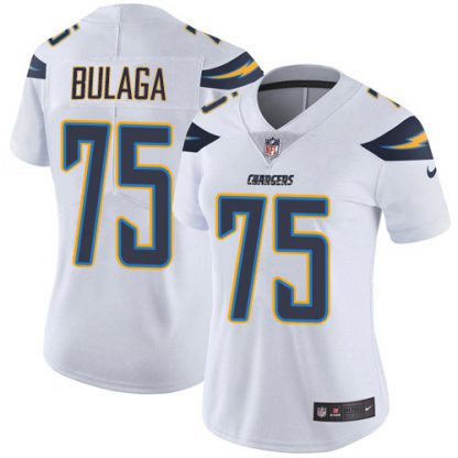 Nike Los Angeles Chargers #75 Bryan Bulaga White Women's Stitched NFL Vapor Untouchable Limited Jersey