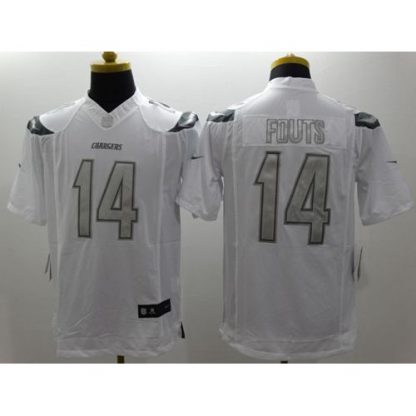 Nike Los Angeles Chargers #14 Dan Fouts White Men's Stitched NFL Limited Platinum Jersey