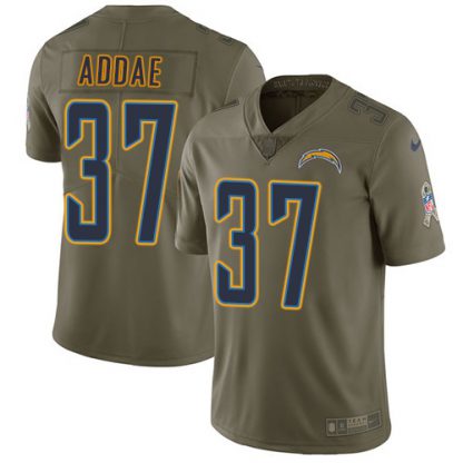 Nike Los Angeles Chargers #37 Jahleel Addae Olive Men's Stitched NFL Limited 2017 Salute To Service Jersey