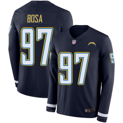 Nike Los Angeles Chargers #97 Joey Bosa Navy Blue Team Color Men's Stitched NFL Limited Therma Long Sleeve Jersey