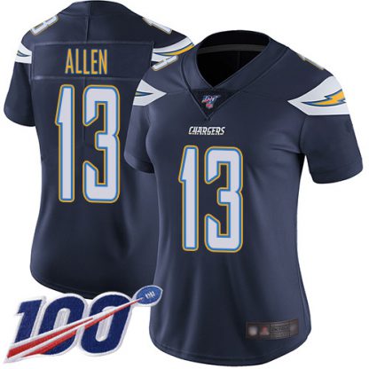 Nike Los Angeles Chargers #13 Keenan Allen Navy Blue Team Color Women's Stitched NFL 100th Season Vapor Limited Jersey