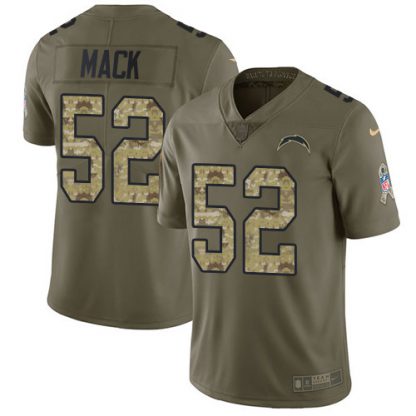 Nike Los Angeles Chargers #52 Khalil Mack Olive/Camo Youth Stitched NFL Limited 2017 Salute To Service Jersey