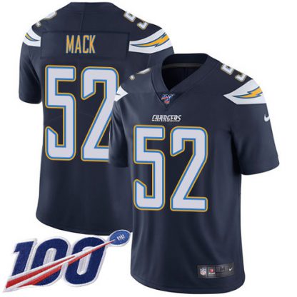 Nike Los Angeles Chargers #52 Khalil Mack Navy Blue Team Color Men's Stitched NFL 100th Season Vapor Limited Jersey