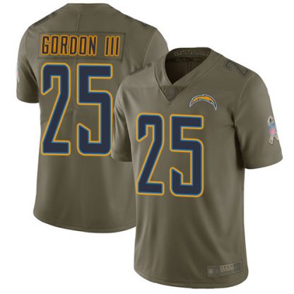 Nike Los Angeles Chargers #25 Melvin Gordon III Olive Youth Stitched NFL Limited 2017 Salute to Service Jersey