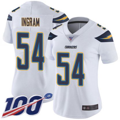 Nike Los Angeles Chargers #54 Melvin Ingram White Women's Stitched NFL 100th Season Vapor Limited Jersey