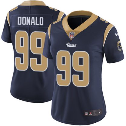 Nike Los Angeles Rams #99 Aaron Donald Navy Blue Team Color Women's Stitched NFL Vapor Untouchable Limited Jersey