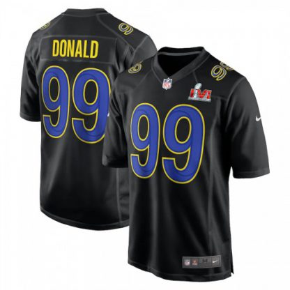 Nike Los Angeles Rams #99 Aaron Donald Nike Black Men's Super Bowl LVI Bound Game Fashion Jersey