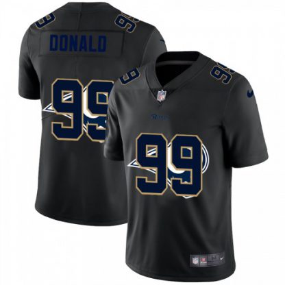 Los Angeles Los Angeles Rams #99 Aaron Donald Men's Nike Team Logo Dual Overlap Limited NFL Jersey Black