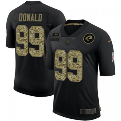 Los Angeles Los Angeles Rams #99 Aaron Donald Men's Nike 2020 Salute To Service Camo Limited NFL Jersey Black