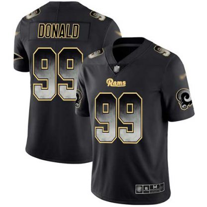 Nike Los Angeles Rams #99 Aaron Donald Black Men's Stitched NFL Vapor Untouchable Limited Smoke Fashion Jersey