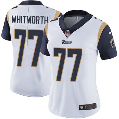 Nike Los Angeles Rams #77 Andrew Whitworth White Women's Stitched NFL Vapor Untouchable Limited Jersey