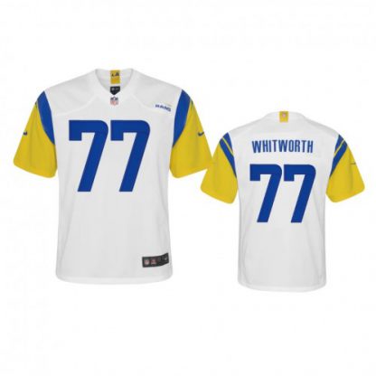 Los Angeles Los Angeles Rams #77 Andrew Whitworth Youth Nike Alternate Game NFL Jersey - White