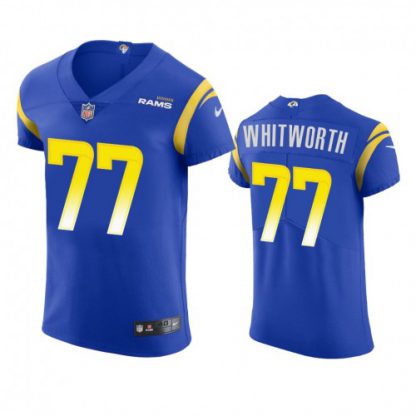 Los Angeles Los Angeles Rams #77 Andrew Whitworth Men's Nike Vapor Elite Player NFL Jersey - Royal