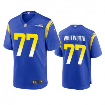 Los Angeles Los Angeles Rams #77 Andrew Whitworth Men's Nike Game NFL Jersey - Royal