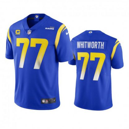 Los Angeles Los Angeles Rams #77 Andrew Whitworth Men's Nike Vapor Limited NFL Jersey - Royal