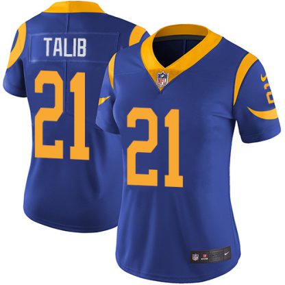 Nike Los Angeles Rams #21 Aqib Talib Royal Blue Alternate Women's Stitched NFL Vapor Untouchable Limited Jersey
